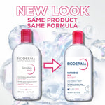 Dermatological face cleanser micellar water back label showing ingredients and directions