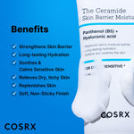 COSRX ceramide moisturizer being applied onto a smooth skin surface