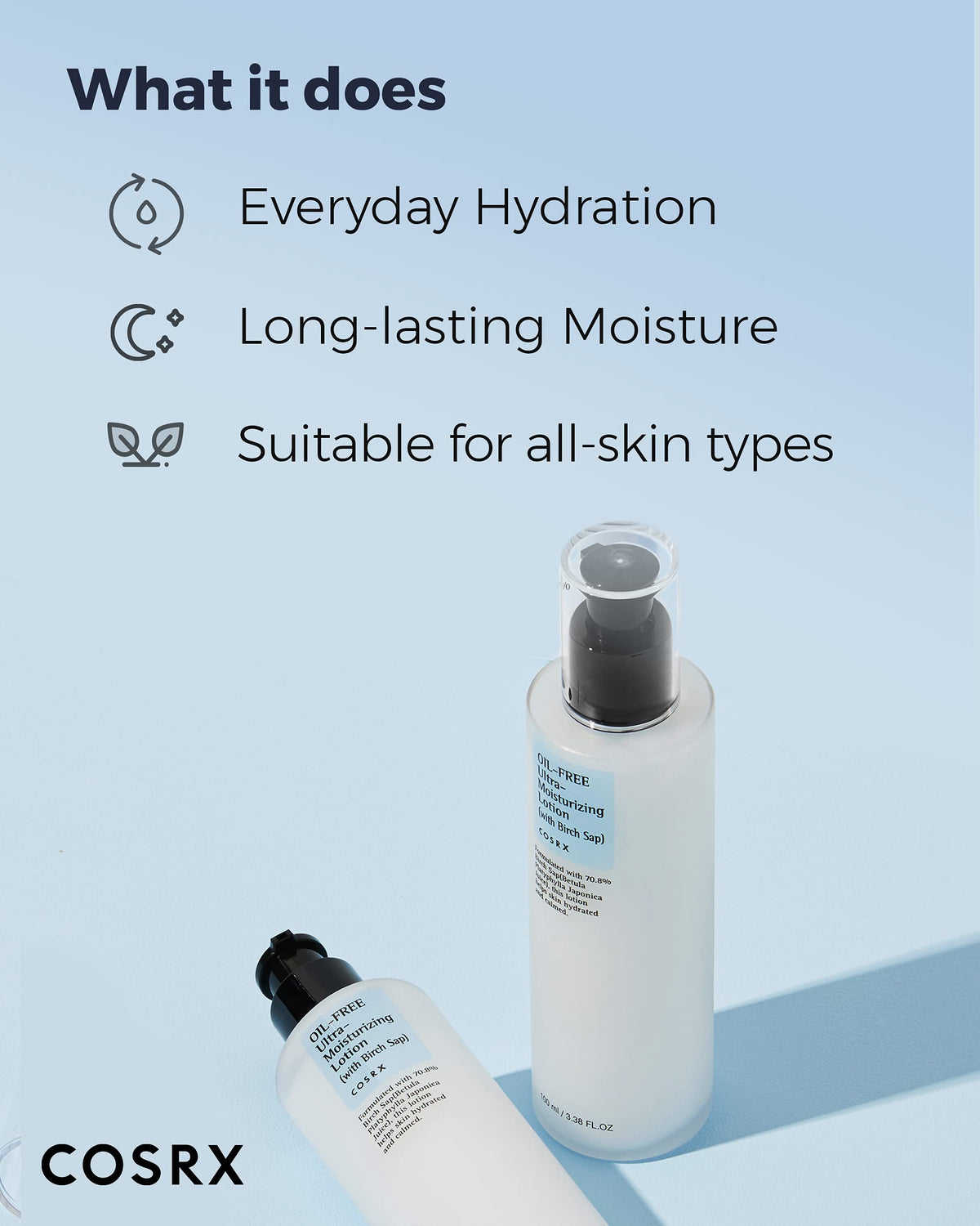 Cosrx non comedogenic hydrating daily lotion skin balancing solution for acne prone skin concerns