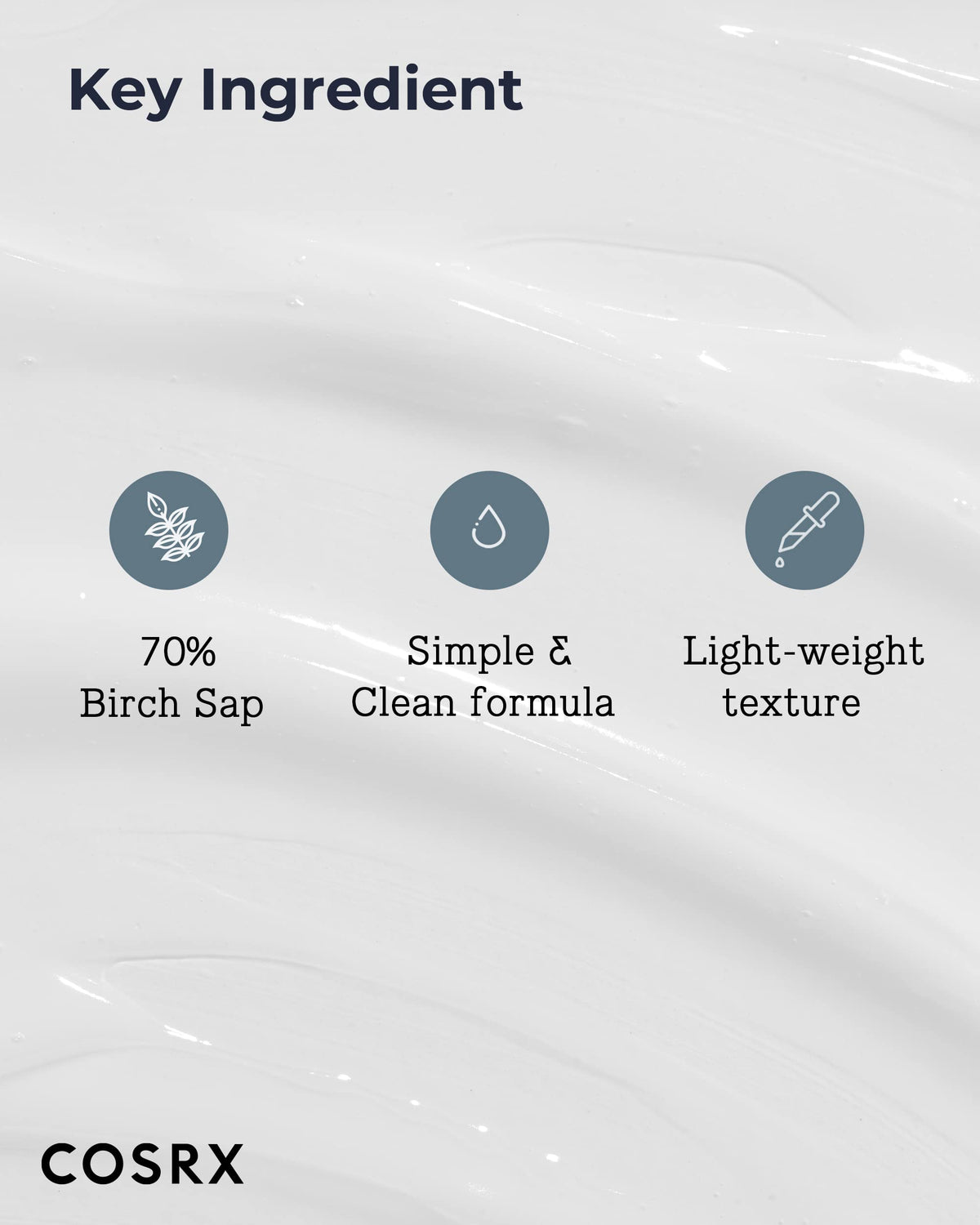 Cosrx K beauty authentic USA imported oil free moisturizer product label and ingredient list close up