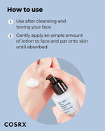 Cosrx daily facial moisturizer with seventy percent birch sap showcasing hygienic skincare packaging