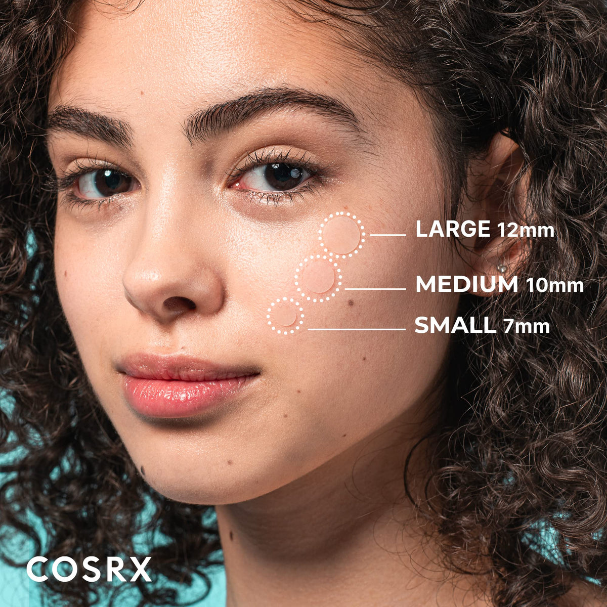 COSRX blemish stickers being peeled from the protective sheet demonstrating adhesive texture and translucent color