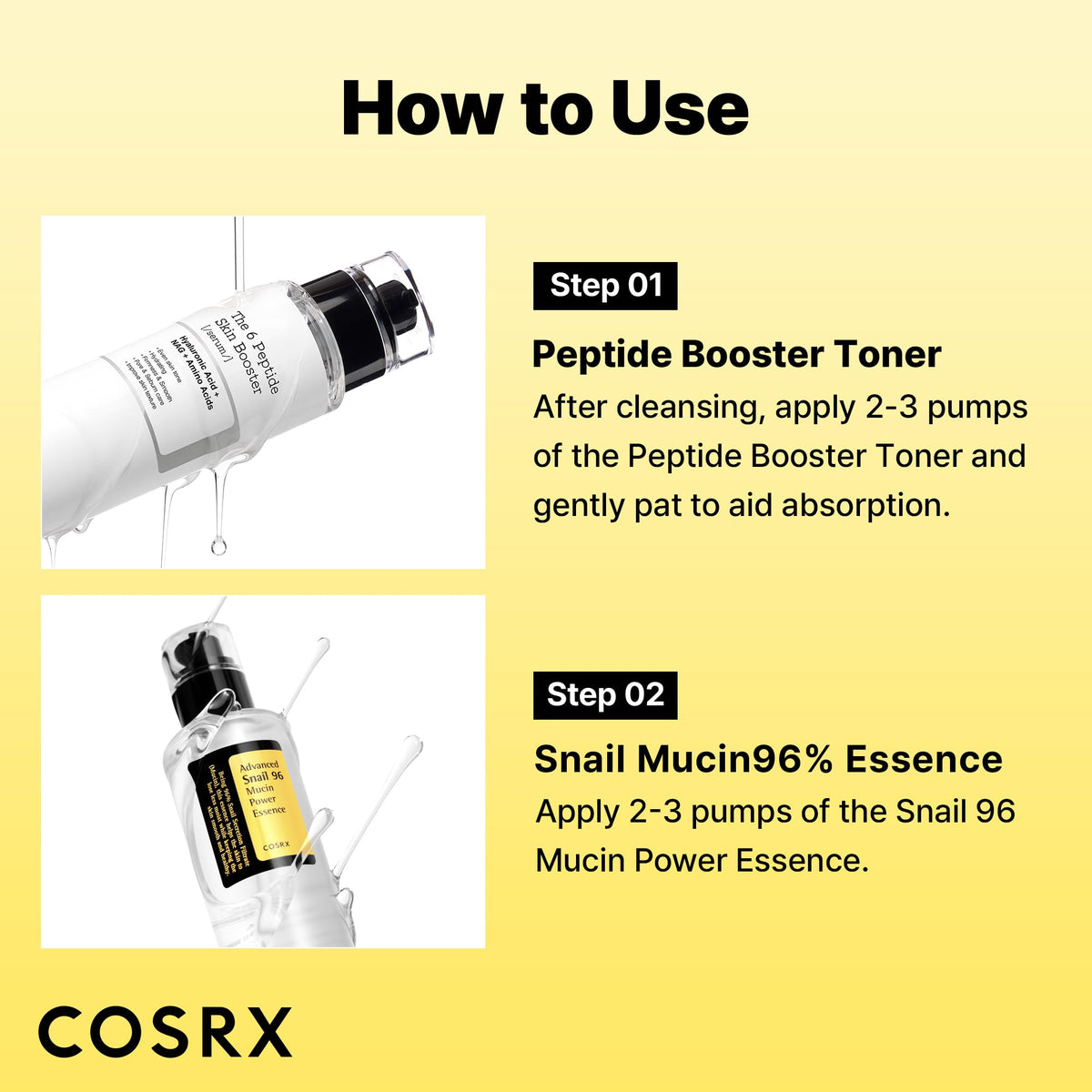 COSRX hydration duo packaging showing ingredients list and instructions