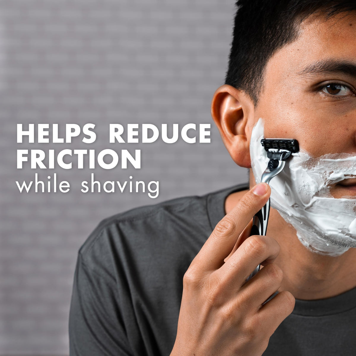 Top view of Gillette Foamy Regular shaving foam red cap