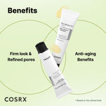 Back view of COSRX 0.1 percent retinol cream showing usage directions and volume details