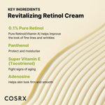 COSRX anti wrinkle eye and face cream tube placed next to its original protective box