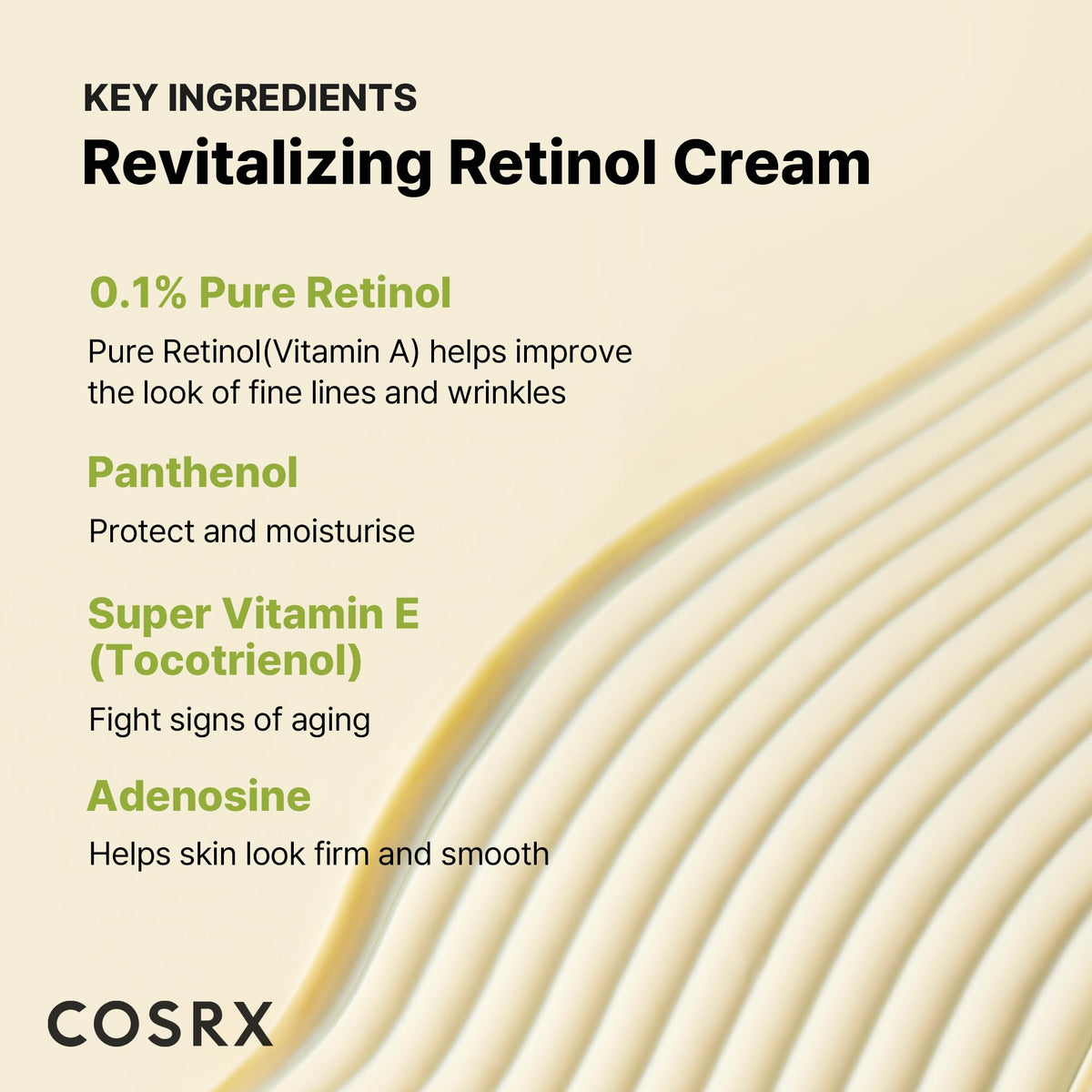 COSRX anti wrinkle eye and face cream tube placed next to its original protective box