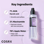 COSRX Glycolic Acid 7 percent exfoliant liquid packaging details showing authentic product labeling.