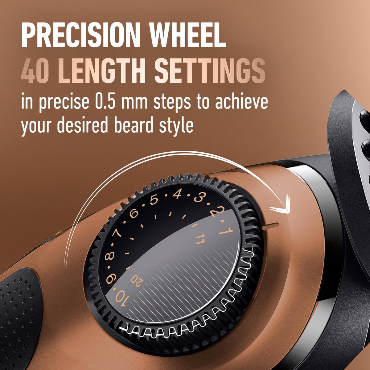 Gillette beard trimmer with comb attachments