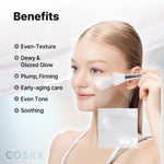 COSRX PDRN Exosome Skinplaning Glaze Mask cardboard box showing ingredient details like collagen and peptides.