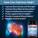Calciven bone density supplement bottle side profile