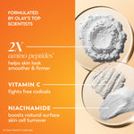 Olay anti-aging gel cream face moisturizer packaging displaying product benefits and twenty-four hour hydration claims