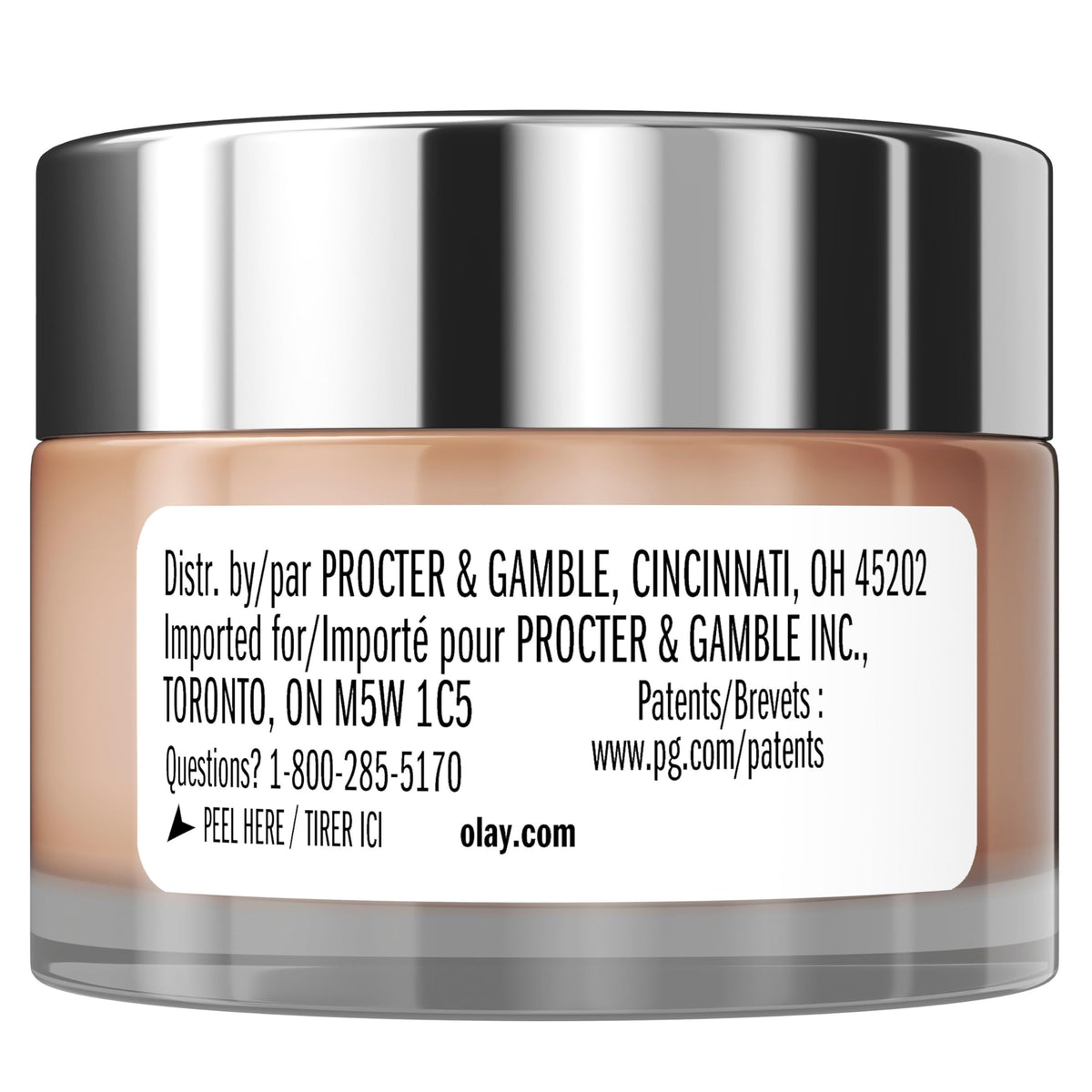 Olay de-wrinkler and de-puffer eye cream side orientation