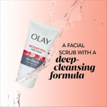 Olay anti aging facial scrub pack of 3 squeeze tubes close up view