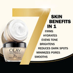 Olay Total Effects overnight face moisturizer packaging showing product information and size