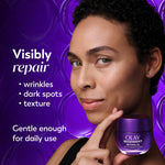 Olay Regenerist Retinol 24 Triple Collagen anti aging night cream box side panel