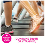 Back of pack Caltrate bone health supplement information
