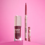 Revolution Beauty clear lip shaper texture swatch on a neutral background