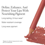 Creamy natural matte lip liner swatch of Morning Dew shade on Indian skin