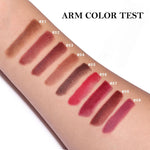 BINGBRUSH smudge proof lipstick for women displayed alongside its protective outer packaging sleeve