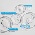 Close up of CeraVe 2-in-1 hair care product branding
