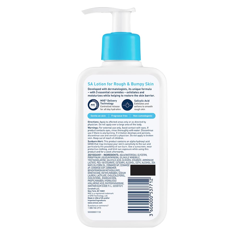 CeraVe SA Lotion developed with dermatologists card