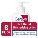 CeraVe Itch Relief Moisturizing Lotion showing text details on the back of the bottle