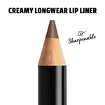 USA imported NYX professional makeup slim lip liner 820 close up view.