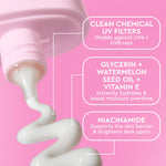 Glow Recipe Dew Shield applied to skin for a dewy finish