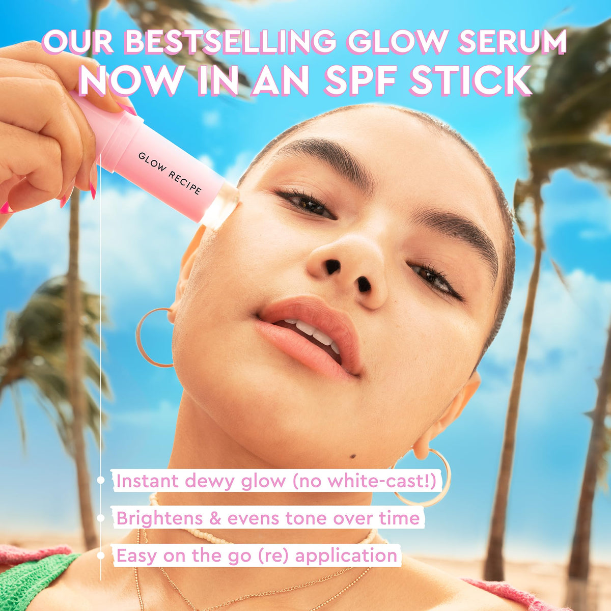 Glow Recipe Watermelon Dew Balm SPF 45 open roll on stick authentic import