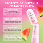 Glow Recipe Niacinamide Dew Balm SPF 45 texture swatch dewy glow finish