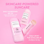 Glow Recipe Dew Shield SPF 30 with skincare routine components