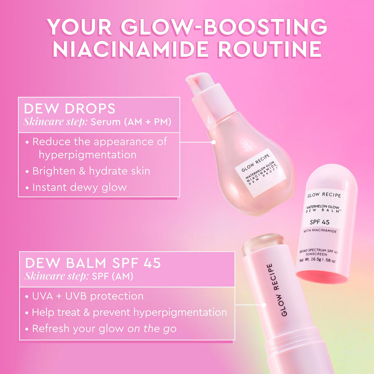 Glow Recipe Watermelon Sunscreen applied on face zero white cast