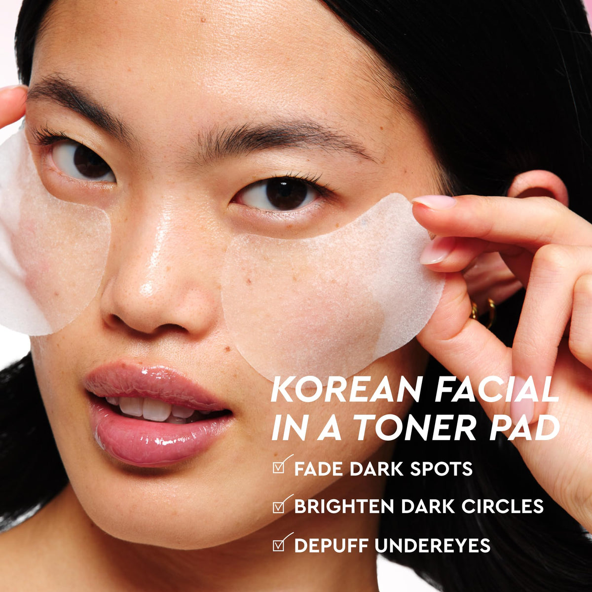 Glow Recipe Korean face pads container with enclosed tweezers for hygienic application