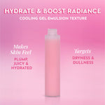 Glow Recipe oil free water gel face moisturizer replacement container displaying legal ingredient labels