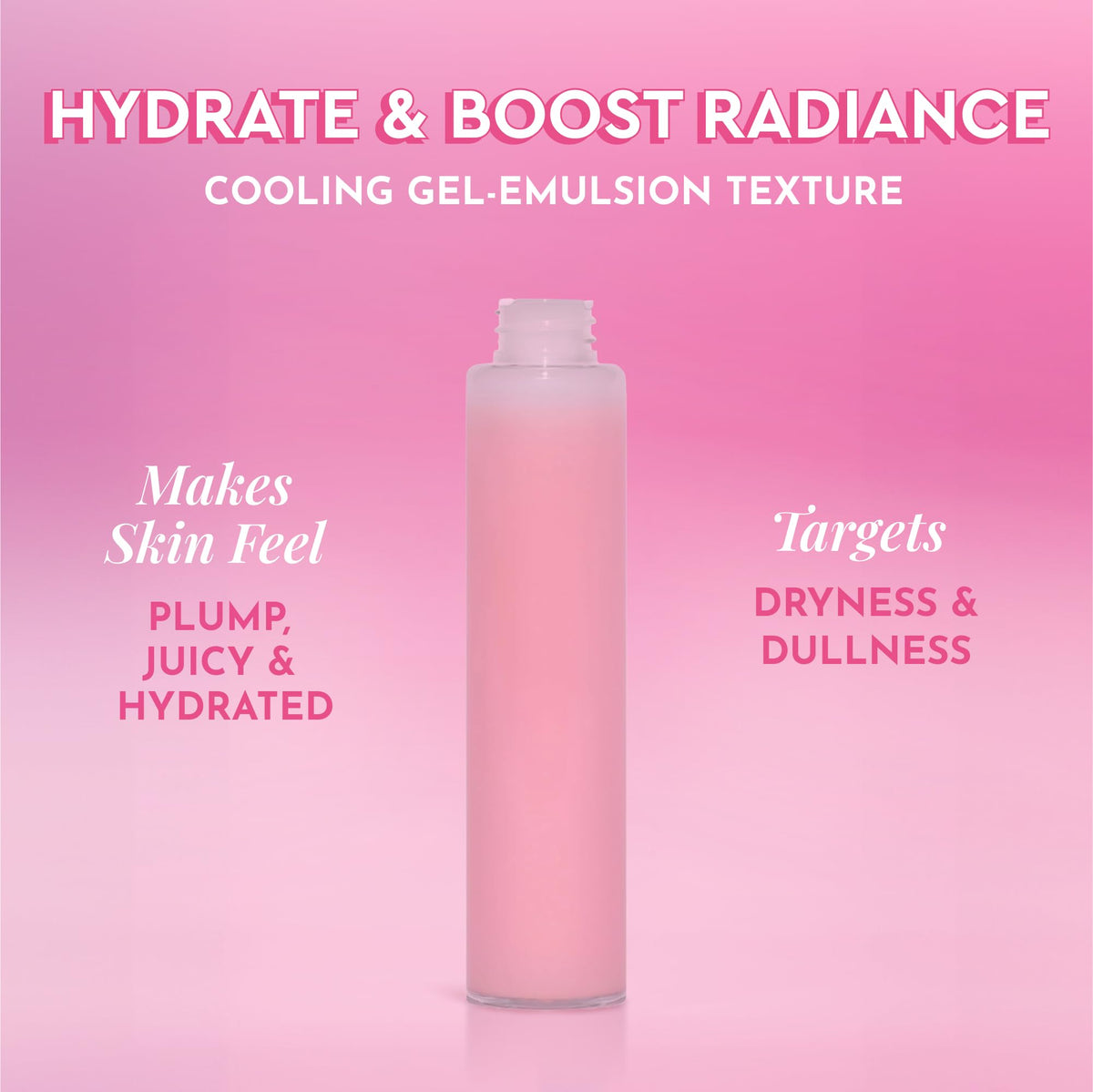 Glow Recipe oil free water gel face moisturizer replacement container displaying legal ingredient labels