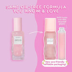 Glow Recipe clean beauty vegan facial moisturizer showing the clear plastic sustainable replacement cartridge
