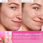Oil-free hydrating hyaluronic acid face moisturizer texture close up