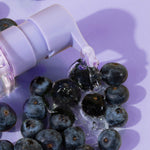 Back label of Glow Recipe Blueberry Bounce face wash showing authentic ingredients and usage instructions