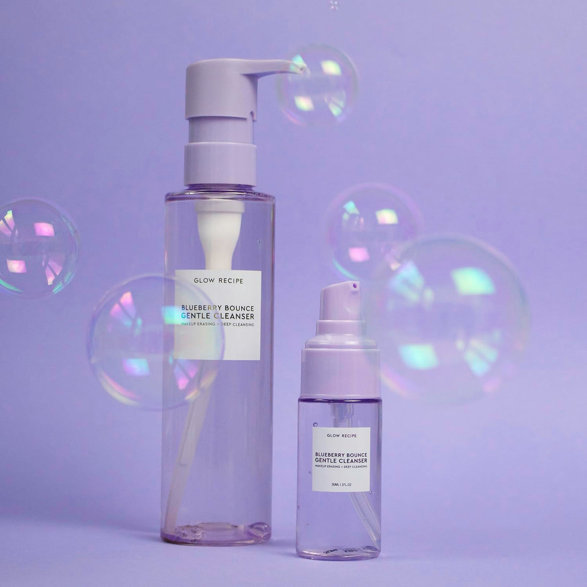 Glow Recipe clarifying mask foam lather generated from the blueberry bounce gel formula