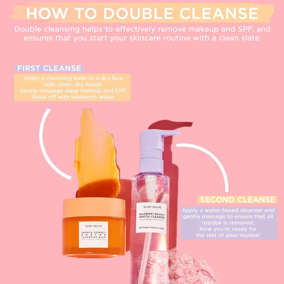 Glow Recipe Korean beauty blueberry gel to foam daily cleanser packaging