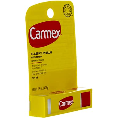 Carmex Click Stick branding and SPF information