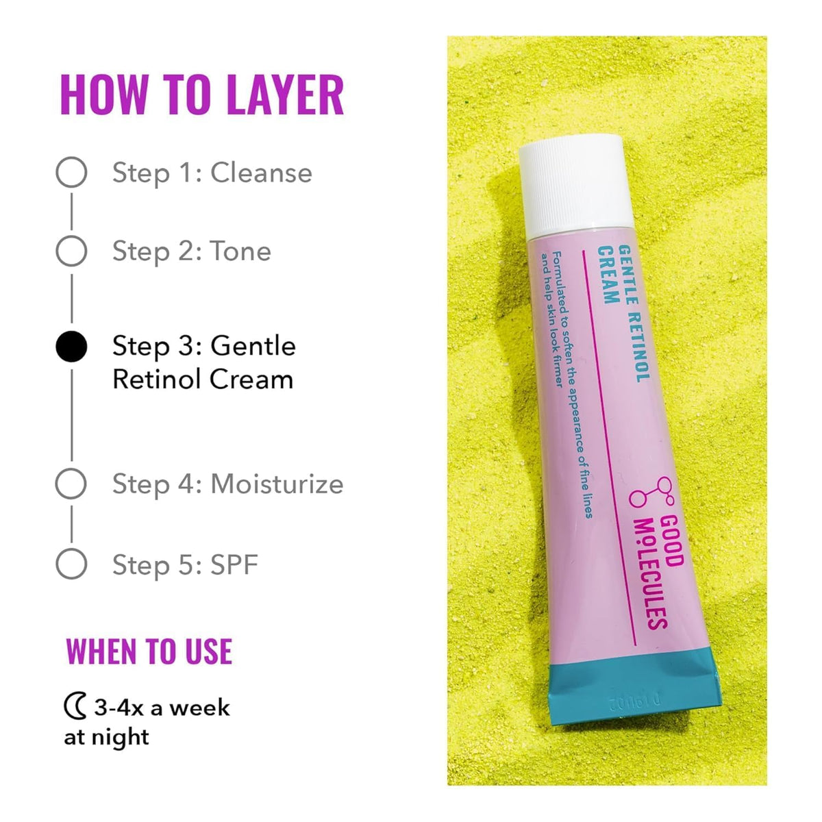 Good Molecules retinol cream with bakuchiol texture breakdown