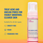 Good Molecules salicylic acid foam cleanser bottle on a clean white background