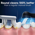 Side profile of Oral-B iO replacement pack displaying four Ultimate Clean and one Sensitive head
