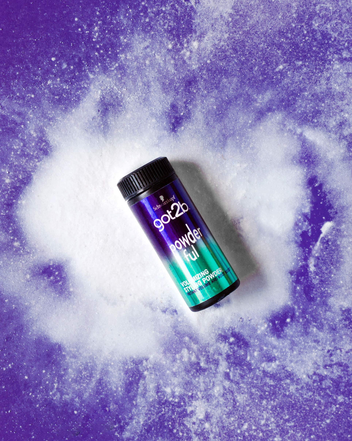 Schwarzkopf hair styling powder container showcasing the lightweight root lift formula