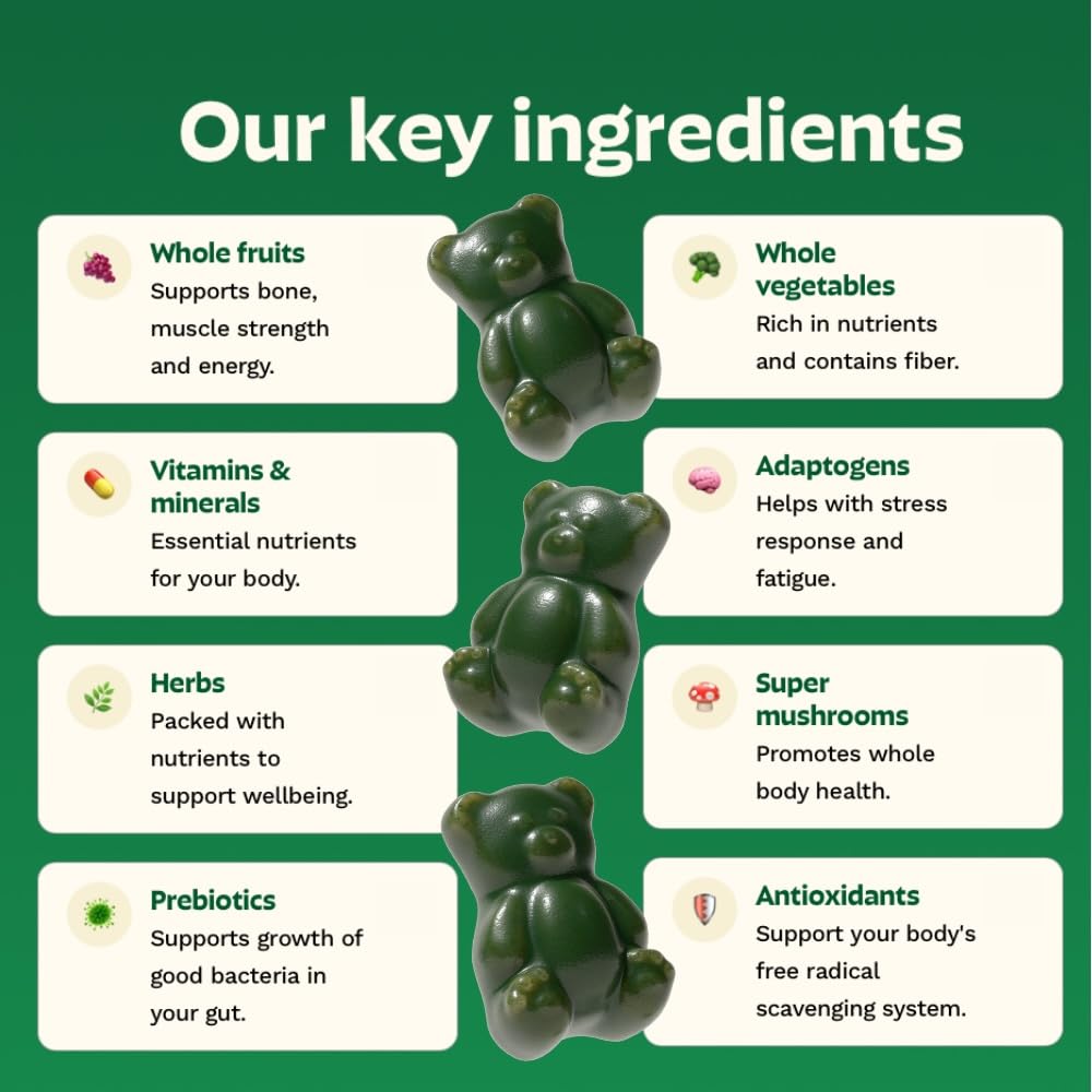 Grüns 10 pack premium superfood supplement individual servings container