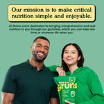 Grüns organic whole food ingredients and prebiotic fiber gummy bears