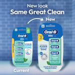 Back of Oral-B Glide 3-pack packaging showing usage instructions and product specifications.