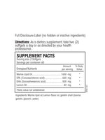 Cardiovascular and brain health benefits breakdown infographic for Perque EPA DHA Guard